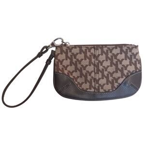 Vintage Y2K New York & Company Logo Leather Wristlet